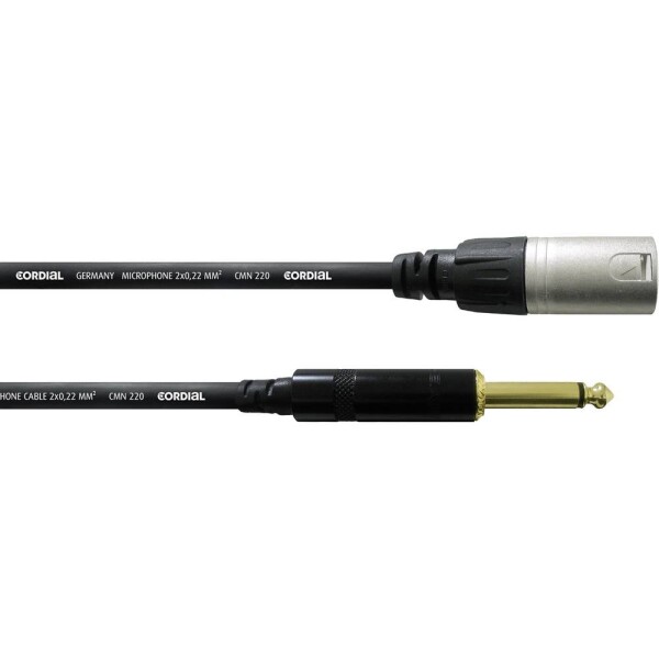 Cordial CCM 5 MP XLR propojovací kabel [1x XLR zástrčka - 1x jack zástrčka 6,3 mm] 5.00 m černá