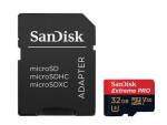 SanDisk Extreme Pro microSDHC 32GB / UHS-I U3 V30 / čtení: 100 MBs / zápis: 90 MBs / vhodné pro 4K (SDSQXCG-032G-GN6MA)