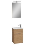 Koupelnová sestava s umyvadlem zrcadlem a osvětlením VitrA Mia 39x61x28 cm zlatý dub MIASET40D MIASET40D