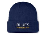 Fanatics Pánská zimní čepice St. Louis Blues NHL Authentic Pro A/Cap Cuffed Beanie tmavě modrá