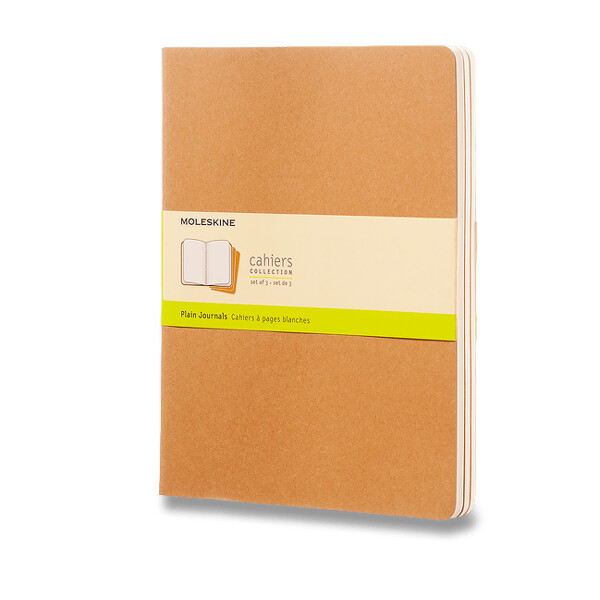 Sešity Moleskine Cahier, XL, čisté, 3 ks - karton