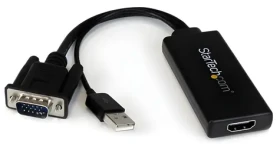 StarTech adaptér VGA na HDMI černá / 1080p / audio (VGA2HDU)