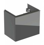 GEBERIT - Acanto Umyvadlová skříňka, 60x54x42 cm, 2 zásuvky, sklo/lávová 503.008.JK.2