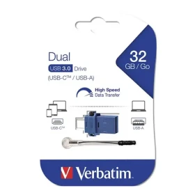 VERBATIM Dual USB Disk 32 GB černá / flash disk / USB 3.0 + USB-C (49966)