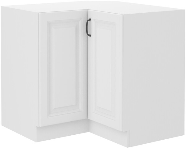 Spodní rohová skříňka Stilo 90x90 ND 2F BB Barva korpusu: Bílá, Barva dvířek: Bílá