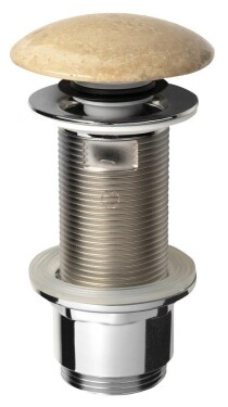 SAPHO BLOK umyvadlová výpust 5/4“, click-clack, zátka leštěný béžový travertin 2401-901