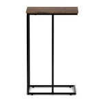 Odkládací stůl, MDF deska, dekor staré dřevo, černý kov