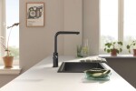 GROHE - Blue Pure Dřezová baterie Minta s filtrační funkcí a výsuvnou koncovkou, phantom black 30590KF0