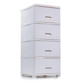 Plastová komoda MEGAPLAST NATURA bílá