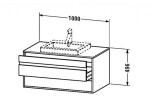 DURAVIT - Ketho Umyvadlová skříňka 50x100x55 cm, 2 zásuvka, lesklá bílá KT675502222