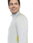ICEBREAKER Mens ZoneKnit LS Zip, Ether/Bio Lime velikost: M