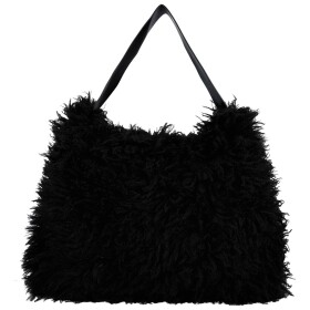 Stylová dámská plyšová kabelka do ruky Oresti, černá