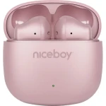 Niceboy Beans 4 POP růžová / Bezdrátová sluchátka s mikrofonem / Bluetooth 5.4 / IPX4 / nabíjecí pouzdro (8594182431230)