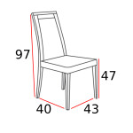 Židle Bos 9 Potahová látka - židle: Tkanina 21B, Barva podstavy: Wenge