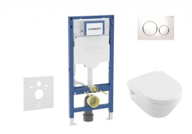 GEBERIT - Duofix Set předstěnové instalace, klozetu Architectura a sedátka softclose, tlačítko Sigma20, bílá/chrom SANI11CK3103