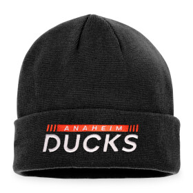 Fanatics Pánská Zimní Čepice Anaheim Ducks Authentic Pro Game & Train Cuffed Knit Black