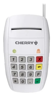 CHERRY Smart Terminal ST-2100 bílá / Čtečka čipových karet / USB / PIN pad 16 kláves / CCID (ST-2100UG)