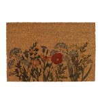 Bella Rose Rohožka z kokosových vláken Flowers, přírodní barva