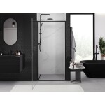 MEXEN - Exo sprchové dveře křídlové 55, transparent, černá 817-055-000-70-00