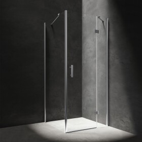 OMNIRES - MANHATTAN čtvercový sprchový kout s křídlovými dveřmi, 90 x 90 cm chrom / transparent /CRTR/ MH9090CRTR