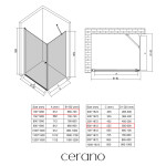 CERANO - Sprchový kout Antelo L/P - 6 mm - chrom, transparentní sklo - 70x60x190 - otočný CER-8050BD117