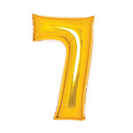 Balónek fóliový narozeniny číslo 7 zlatý 66 cm Amscan Balónek fóliový narozeniny číslo 7 zlatý 66 cm Amscan
