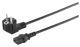 Sconn Napájecí kabel CEE7/7 90° - C13 černý / Napájecí kabel / 3 m / 230 V / VDE (60006-3)