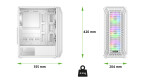 EVOLVEO Xenon, skříň ATX, 4x ARGB ventilátor 120mm, přední panel airflow mesh, bílá