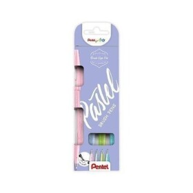 Popisovač Pentel Arts Touch Brush Sign Pen - pastel 4 ks, sada