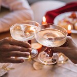 Ferm Living Skleničky na šampaňské Ripple 150 ml – sada 2 ks, čirá barva, sklo