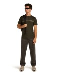 Pánské merino triko s krátkým rukávem ICEBREAKER Mens 150 Tech Lite SS Tee Range Stripes, Dark Loden velikost: XL