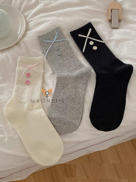 Ponožky Magnetis CO5021 Knoflíky ecru univerzální