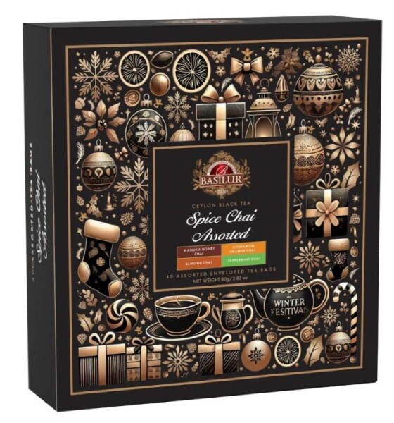 BASILUR Christmas Spice Chai Assorted přebal 40 sáčků