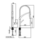 HOPA - Dřezová baterie ULTIMA U-50 - černá/chrom OLBAU50