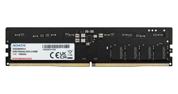 ADATA 8 GB (1x8 GB) DDR5 5600 MHz / Operační paměť / CL46 / DIMM / 1,1 V (AD5U56008G-S)