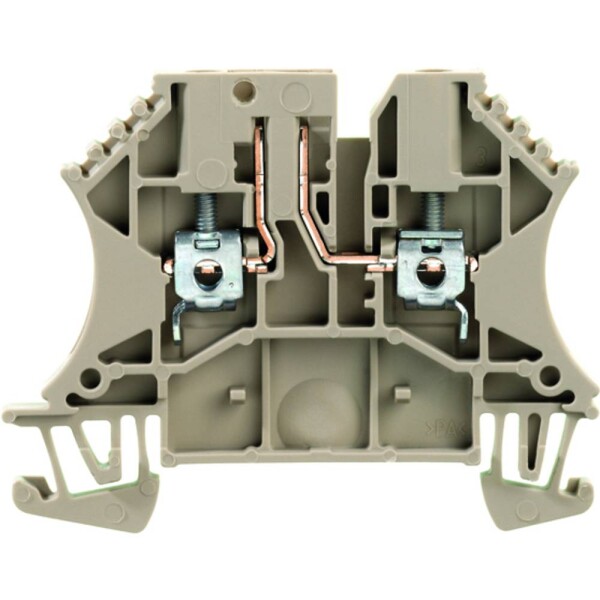 Weidmüller 8731700000 zkušební oddělovací řadová svorka šroubovací Tmavě béžová 100 ks