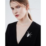Brož Swarovski Elements Araignée - pavouček, Bílá/čirá