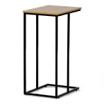 Odkládací stůl, MDF deska, dekor divoký dub, černý kov