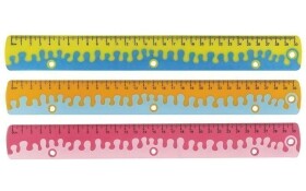 Keyroad Pravítko 30 cm, Coral - mix motivů
