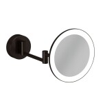 KLUDI - Vela R Kosmetické nástěnné zrcátko s LED osvětlením, broušený Gunmetal 58995N2W