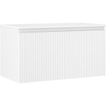 MEXEN/S - Rivel koupelnová skříňka pod umyvadlo 90 cm s deskou, 1 šuplík, reliéf , bílá mat 91A20-09047-1-BFC01