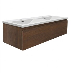 Koupelnová skříňka s umyvadlem SAT B-Way 119x30x45 cm ořech mat BWAY120NUTU4 BWAY120NUTU4
