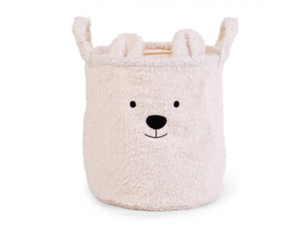 Childhome Koš Teddy Off White 30 x 30 x 30 cm