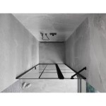 MEXEN - Mist sprchové dveře křídlové pravé 95, černá dekor, černá 8A4-095-000-70-77-P