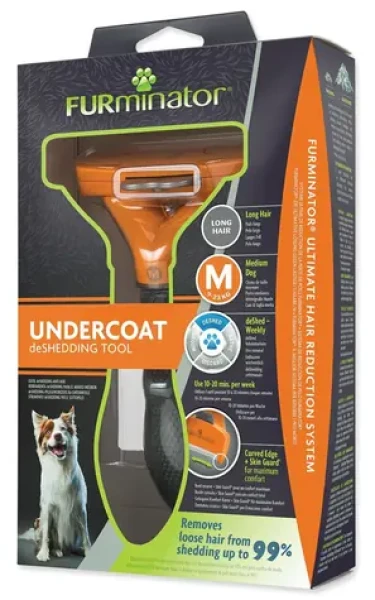 Furminator M dlouhá srst / Vyčesávací hrablo pro psy / Střední plemena 9-23 kg (7904-141068)
