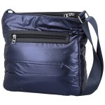 Stylová dámská textilní crossbody kabelka Zayana, tmavě modrá