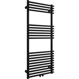 CERANO - Koupelnový radiátor Luigi - středové připojení 50mm/boční - 545W - černá matná - 1200x500 mm CER-429694