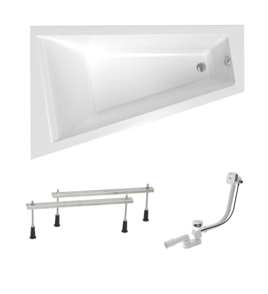 Asymetrická vana Laguna Idea Plus 160x100 cm akrylát levá SIKOID1600LAPN SIKOID1600LAPN