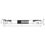 NOVASERVIS - Plynová připojovací hadice 1/2" ŠM-1m WGN1000
