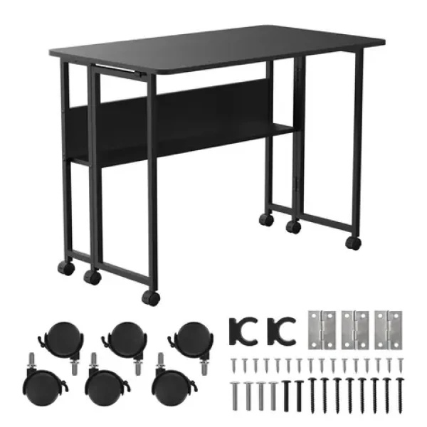 Skládací stolek MC-126 B černý / Skládací stolek / deska 100x58 cm / nosnost do 50 kg (MC-126 B)